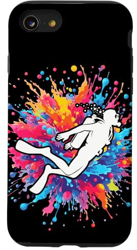 Immersione Con Grafica Subacqueo Minimal Custodia per iPhone SE (2020) / 7 / 8