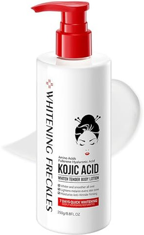 Kojisäure Hautaufhellungs Körperlotion, Hautaufhellende Körperlotion mit Kojisäure, Aufhellende Körpercreme für Strahlende Haut, Feuchtigkeitsspendende und Schnell Einziehende Körpercreme body lotion