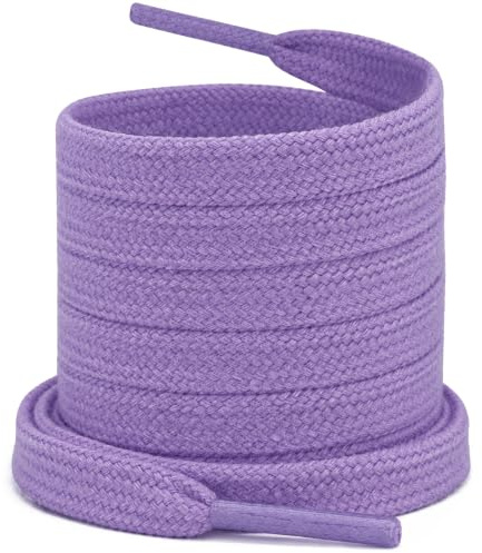 Dafannis 2 Paia Lacci in Cotone, Lacci Piatti (largi 9 mm) per Scarpe da Ginnastica, Scarpe Sportive, Scarpe da Lavoro, Scarpe da Corsa, Stringhe Scarpe da Calcio