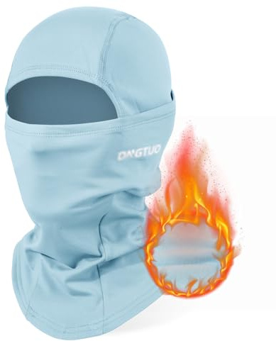 AYPOW Balaclava Winter Thermal Ski Mask, Windproof Face Mask with Warm Fleece Lined Motorcycle Bicycle Balaclava Ski Snood Neck Warmer Unisex for Outdoor Sports Skiing Snowboarding Light Blue