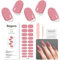 Bagavs Unghie Gel Adesive UV 20 PCS Smalto Adesivo per Unghie Strisce Gel UV (Rosa Crema Solido)