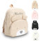 Generisch Personalisierte Kinder Rucksack, Gestickt Rucksack Kleinkind Mit Namen, Kordsamt Kindergartenrucksack Mädchen Und Jungen, Baby Rucksack Kita Für Schule Und Reise 24cm × 31cm (Khaki)