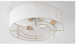 Ventilatore Da Soffitto Con Illuminazione,ventilatore Da Soffitto E27 Con Telecomando, Luce Silenziosa Con Ventilatore, Ventilatore Da Soffitto A 6 Velocità,adatto Per Camera Da Letto, Soggiorno,50cm