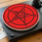 Heavy Metal Pentagramm für Plattenspieler | Weich Hochwertiger Filz Turntable Matte | Baphomet 666 Thrash Punk Rock Schwarzer Vogel Plattentellerauflage | Produziert in Berlin von Concrete Schoolyard