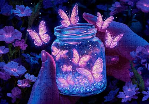 Puzzle 3000 Teile Schmetterling Puzzle Erwachsene Anspruchsvol Impossible Rätsel Flasche 122x81cm Diy Classic Holz jigsaw für Erwachsene und Kinder ab 14 Jahren, Auch Geschenke für Frauen Männer C-292