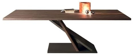 ZENGXJYCQINGJIANG Gaming Desk Modern Solid Wood Home Office Desk Workstation, Long Dining Table Conference with Stable Metal Base(M)