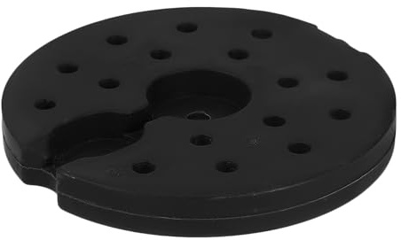 Gewichteter Lampenfuß 19x19x2cm aus Kunststoff, Schwarz, für Stehlampen | Selbstgemacht Lampenzubehör, Wohnzimmersockel, und Zuverlässig, als Ersatzfuß für Große Leuchten