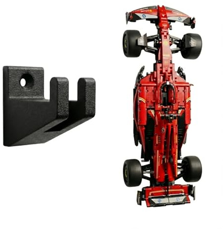 Support Mural pour Lego Technic F1 Ferrari SF-24 42207 - Fixation Verticale Haute Résistance en PETG GF (Fibre de Verre) - Design Invisible - Fabriqué en France