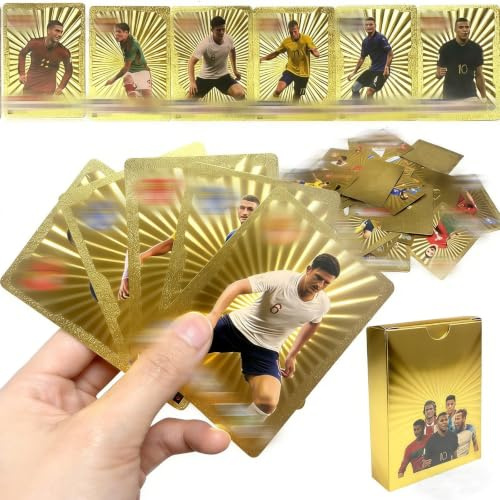 Fußball-Stars Photocards, 55 Stück Fußball-Stars Fotokarten Set | Figuren Sammelkarten, für Fußballspiel Fans & Erwachsene, Deko für Laptop