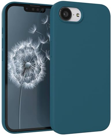 EAZY CASE Premium Silikon Hülle für iPhone 16e - Handyhülle, Stoßfest, Schutzhülle mit Kameraschutz, Kratzfester weicher Mikrofaser-Innenfutter, Slim Liquid Silikon Cover Case Bumper - Petrol Blau
