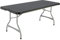 Lifetime 92119 – Schwarzer, extrem langlebiger, rechteckiger Klapptisch | Outdoor- und Indoor-Tisch für Garten, Terrasse, Events und Gastronomie | Maße 182x76cm, Höhe 73,5cm | Große Klapptische