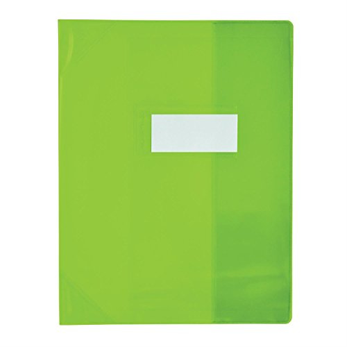 ELBA Buchschoner PVC 150 Strong Line 24 x 32 cm Lesezeichen transparent grün