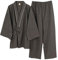 Kimono de méditation de style japonais pour homme - gris - XL