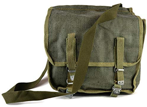 Original polnische Armee haversack Leinwand Umhängetasche Brottasche klassische militärische Messenger Daypack OD Olive, olivgrün, Einheitsgröße