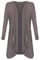 Womens Ladies Plus Size Long Sleeve Waterfall Cardigan Top Duster Coat Jacket, XL 16-18 Plus Size, Mocha