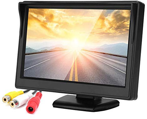 Monitor auto, 5 pollici HD TFT LCD Telecamera per retromarcia Supporto per monitor impermeabile PAL/NTSC per telecamera di backup per auto.