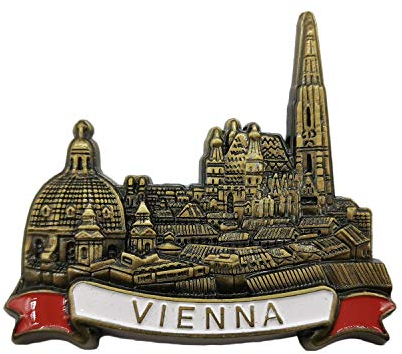 Austria Vienna 3D Refrigerator Magnet Souvenir Metal Collection, Vienna Fridge Magnet Gift Magnetic Sticker Home Kitchen Decoration