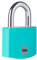 Yale - YE3B/32/116/1/TE Standardsicherheit 32 mm Aluminium Vorhängeschloss - türkis - offener Stahlbügel - 3 Schlüssel