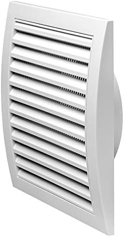 Ventilación de campana de escape blanca de 6 pulgadas con pantalla de protección de plagas integrada, blanca, cubierta de ventilación de aire, cubierta de conducto de ventilación de escape HVAC