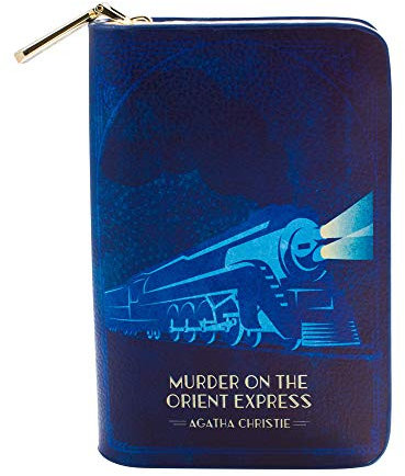 Well Read Mord im Orient-Express buchinspiriertes Portemonnaie mit Rundum-Reißverschluss für Literaturliebhaber Veganes Kunstleder Clutch Geldbörse Damen