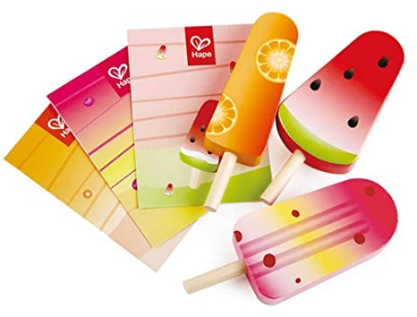 Hape EIS am Stiel-Set | Zubehör für Kaufmannsladen und Kinderküche aus Holz