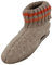 HAFLINGER Hüttenschuh Paul mit Kragen aus reiner Schurwolle Beige (Beigemeliert 46), EU Gr. 40