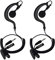 HYSHIKRA Ohrhaken Kopfhörer -3,5mm Klinke - One Ear - Halteclip - G-Form Kopfhörer Headset für Funkgeräte (2 Stück) (180°-Stecker)