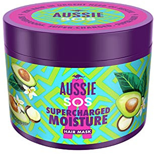 Aussie SOS Hair Mask, Supercharged Moisture, with Australian Jojoba Seed Oil, Vegan, for Hair in Urgent Need of Rescue, with Australian Superfoods, 450 ml
