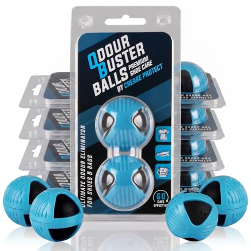 Odour Buster Shoe Deodoriser Balls - Odour Neutralising Shoe Freshener for Trainers, Sports Shoes, Bags & Lockers - Reusable Smell Remover (5 Pack)