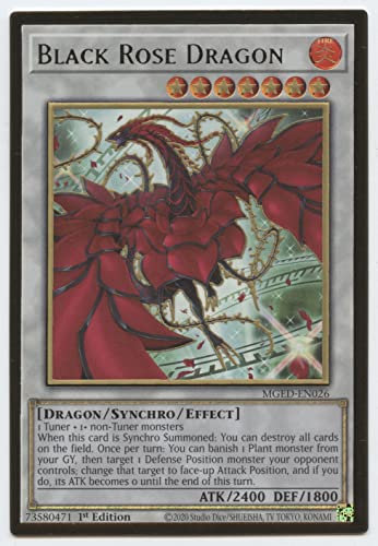 Dragon rose noir (art alternatif) – MGED-EN026 – Premium Gold rare – 1ère édition