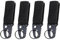 BuxiuGK 4 Stück Taktischer Schlüsselanhänger Nylon,Tactical Gear Karabinerclip Molle Karabiner Schluesselhaken für Bergsteigen Camping Wandern Outdoor Aktivitäten,Schwarz
