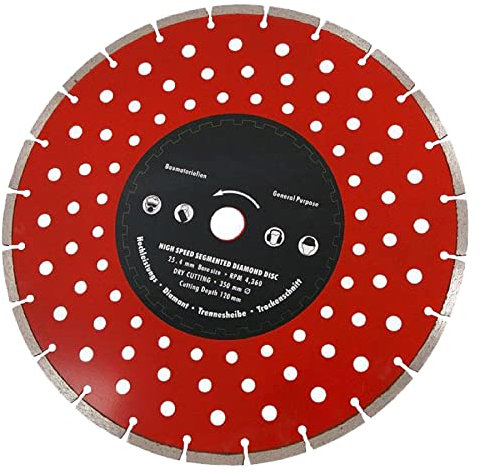 Dapetz ® Diamond Blade Disc Angle Grinder Cutter Saw Dry Cutting 14 inch / 350mm Provides Paving Slab, Ideal for Concrete, Brick, and Roofing Tiles, General Purpose Diamond Cutting Blade