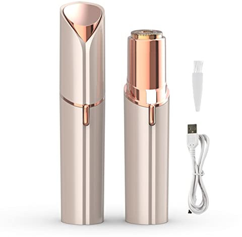 Peach Fuzz Remover for Women - Mini USB Rechargeable Epilator & Trimmer for Face, Lips & Body