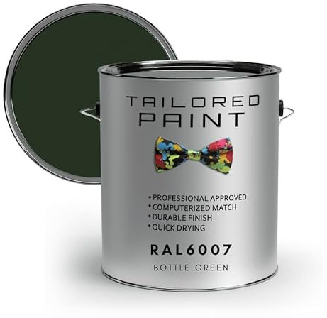 RAL6007 Bottle Green 2.5L Direct To Metal 1k Brush or Spray On Paint Gloss Smooth Finish Exterior & Interior (All-in-One Primer, Undercoat & Topcoat - Corrosion & Rust Resistant)