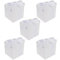 50PCS Kraft Paper Candy Boxes, DIY Square Candy Boxes with Ribbon, Creative Paper Treat Boxes Gift, Sweet Wedding Favour Boxes, Mini Cupcake Boxes for Party, Baby Shower, Birthday Anniversary (White)