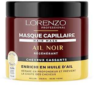 Haarmaske mit schwarzem Knoblauch (sprödes Haar) 500 ml Lorenzo Professional