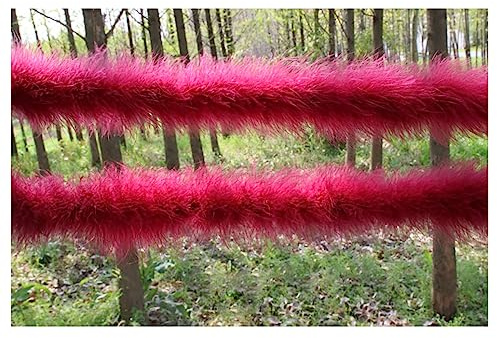 Egurs 200cm Federboa Federstola Feder-Girlande Feder Schal 20g Dick Feder Boa Feder Flauschige Girlande Hochzeit Party Karneval Halloween Weihnachten Kostüm Dekoration Zubehör Weinrot