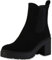 VAN HILL Damen Chelsea Boots Blockabsatz Plateau Vorne Trendy Schuhe 840564 213168 Schwarz Velours 41