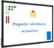 QUEENLINK Magnetic Whiteboard, 45 X 60 cm Double Sides Black Aluminium Frame, Dry Erase White Board for Wall, Home Office School with Pen Tray