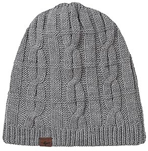 SealSkinz Blakeney Strickmütze für kaltes Wetter, mit Zopfmuster, wasserdicht, hellgrau, Größe S/M