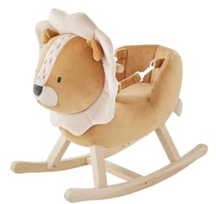 NOUKIE'S - Bascule Lion Babou - À partir de 10 Mois - avec Ceinture de sécurité