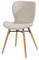 KHG Esszimmerstuhl Polsterstuhl Küchenstuhl Skandi Look Beige - Stuhlbeine Holz Eiche Massiv geölt - BHT 47 x 82 x 53 cm - 110 kg max. Belastbarkeit - ideal für Küche Büro Wohnzimmer
