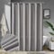 MIULEE Rideau de Douche 150 x 180cm Polyester Anti-Moisissure Déperlant pour la Baignoire Imperméable Rideaux Baignoire Lavable en Machine 10 Crochets Gris