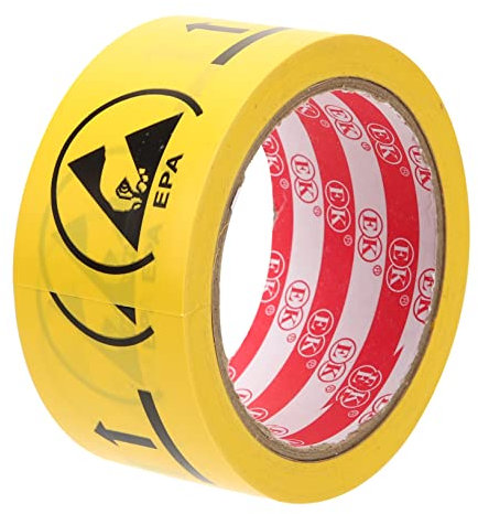 GLEAVI 4 8 Cm 18 M Pvc-statik-warnband Selbstklebend Esd-aufkleber Für Warnaufkleber Warnschilder Für Statische Verpackungen Und Versand