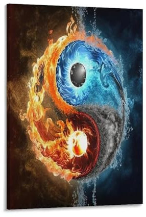 KeAan Yin Yang Tai Chi Leinwanddruck Kunstdruck, Poster, Für Büro, Schlafzimmer, Cafe, Dekoration Mit 08x12inch(20x30cm)