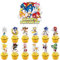 Tortendeko Hedgehog 49 Stück Kuchen Deko Blitz Cake Topper Geburtstag Deko Cupcake Topper für Jungen, Mädchen und Kinder