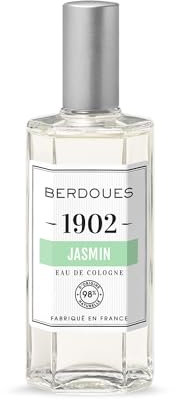 BERDOUES 1902 Eau de Cologne Jasmin, frisch und belebend, Made in France, ohne Farbstoffe, Damen- und Herrenduft, Spray, 125 ml