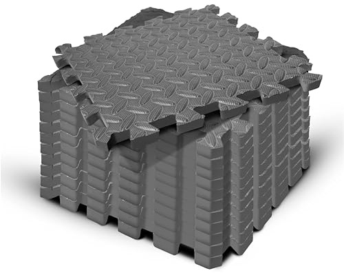 Yes4All Foam - EVA Foam Interlocking Mats - Grey - 3/4 Thick, 12 Square Feet