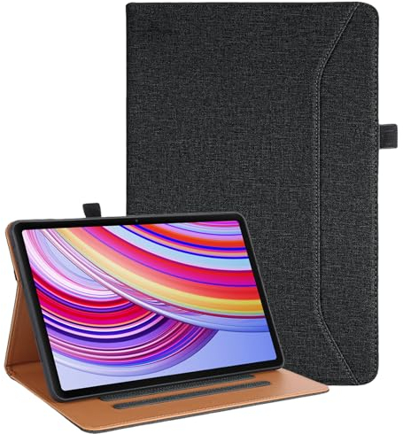 Vakarey Funda Tablet para Redmi Pad Pro con Portalápices,Funda Xiaomi Redmi Pad Pro 2024 12.1 Pulgadas Anticaidas Niños,Negro