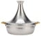 LVYUDS Tajine Induction Marocain pour Cuisson Trois Couches de Acier avec Conique Couvercle Approprié pour Hôtel, Restaurant et Maison Utiliser(Color:Silver,Size:32cm)